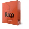 Image de Rico by D'Addario Lot de 10 anches pour saxophone alto - Fabriquées avec précision - Épaisseur 4 - Son chaud et plein - Sensation de jeu agréable
