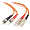 Image de StarTech.com Câble/Jarretière fibre optique duplex multimode 62.5/125 OM1 de 2m - ST vers SC - Orange (FIBSTSC2)