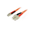 Image de StarTech.com Câble fibre optique duplex multimode 50/125 OM2 de 2 m - LC vers SC - LSZH - Orange (50FIBLCSC2)