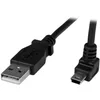 Image de StarTech.com Câble Mini USB 1 m - A vers Mini B coudé 90° vers le haut - Câble USB Mini B Angle Coude vers le haut - Noir 1m (USBAMB1MU)