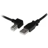 Image de StarTech.com Câble USB 2.0 Type A vers USB Type B Coudé à Gauche Mâle/Mâle - Adaptateur pour imprimante 3 m Noir (USBAB3ML)