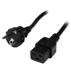 Image de StarTech.com Cordon d'Alimentation pour PC, 2m, 16AWG, EU Schuko vers C19, 16A 250V, Noir Cordon d'Alimentation CA de Remplacement, Câble d'Alimentation pour Imprimante - UL Listed (PXTEUC192M)