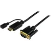 Image de StarTech.com Câble adaptateur HDMI vers VGA de 91 cm - Convertisseur actif HDMI vers HD15 - M/M - 1920x1200 / 1080p - Noir (HD2VGAMM3)
