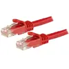 Image de StarTech.com Câble réseau Cat6 Gigabit UTP sans crochet de 1 m - Cordon Ethernet RJ45 anti-accroc - M/M - Rouge (N6PATC1MRD)