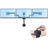 Image de StarTech.com Support de bureau triple bras pour trois écrans jusqu'à 3 écrans de 27", VESA 75 x 75/100 x 100, bras à ressort mécanique