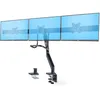 Image de StarTech.com Support de bureau triple bras avec barre transversale pour trois écrans jusqu'à 3 écrans de 68,6 cm, VESA 75 x 75/100 x 100, réglage du bras sans outil