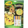 Image de CRAYOLA - Livre d'activités Pokémon, 32 pages à colorier et 7 feutres lavables, 04-2746G