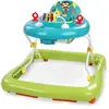 Image de Bright Starts, Trotteur Bébé pliable Giggling Safari, jouet boulier amusant et coloré, hauteur réglable, coussin du siège amovible, lavable en machine, vert/bleu, à partir de 6 mois