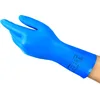 Image de Ansell AlphaTec 37-310 Gants de Travail en Nitrile, Longs et Réutilisables, Résistance Chimique et Contact Alimentaire, Protection Professionnelle Multiusage, Bleu, Taille L (12 Paires)