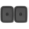 Image de Weber Works 3400260 Lot de 2 boîtes de rangement, compatibles avec tous les modèles Slate et Spirit (2025), avec couvercle, idéales pour la conservation des aliments - Argenté/noir