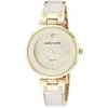 Image de ANNE KLEIN Montre bracelet pour femme avec cadran à diamant véritable, Ivoire/doré