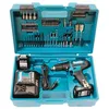 Image de Makita HP333DSAX1 Perceuse-visseuse à percussion sans fil 12 V max. 2 Ah - 2 batteries + chargeur dans coffret de transport
