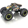 Image de Maisto Tech R/C Rock Crawler Pro Series 581334 Monster Truck radiocommandé, avec 4 Roues motrices et Commande à gâchette, Noir, 38 cm