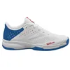 Image de Wilson Chaussures de tennis KAOS Stroke 2.0 pour homme, Blanc Deja Vu Bleu Wilson Rouge, 46 EU
