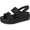 Image de Crocs Brooklyn Low Wedge Femme Sandales d'extérieur,Sandal Noir, 42/43 EU