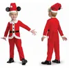 Image de Disney Mickey & Friends - Déguisement Disney Noël Enfant Mickey avec Chapeau de Père Noël et Oreilles Iconiques - Taille S (2T) - Licence Officielle Disney - Costume Enfant pour Noël et Fêtes