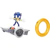 Image de Sonic the Hedgehog | Véhicule Sonic Radio-télécommandée | Fonction 360 + Boost | 30 M | Figurine Sonic Articulée 15 Cm + Mannette Anneau Dorée Inclus | Jouet Lumineux et Rapide | Cadeau Enfant 4 Ans+