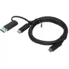 Image de Lenovo 4X90U90618 USB-kabel USB 3.2 Gen1 USB-A stekker, USB-C stekker 1.00 m Zwart