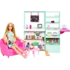 Image de Barbie Coffret Joli Café Cozy avec Poupée Mannequin, Mobilier, Figurine Chat Et 21 Accessoires Dont Théière Qui Change De Couleur, Jouet Enfant, Dès 3 Ans, HKT94