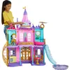 Image de Mattel Disney Princesses Château Magique Adventures, 3 Niveaux Avec 10 Zones De Jeu, 25 Accessoires Pour Poupées Inclus, Avec Lumières Et Sons, Un Toboggan et Piscine, dès 3 ans et Plus, HLW29