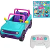 Image de Hot Wheels Voiture télécommandée Barbie SUV télécommandée avec autocollants, peut contenir 2 poupées Barbie Plus accessoires, personnalisation grâce aux autocollants adhésifs, HTP53