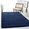 Image de SAFAVIEH Tapis à poils longs pour salon, salle à manger, chambre à coucher, collection Milan Shag, bleu marine, 91 x 91 cm