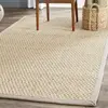 Image de SAFAVIEH Natural Fiber Collection NF114P Tapis carré en jonc de mer avec bordure grise 91 x 0,9 m