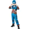 Image de Rubies Costume de Captain America pour garçon, imprimé avec étoile brillante et masque, officiel Marvel, Costume durable Green Collection pour carnaval, Noël, Halloween et anniversaire