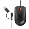 Image de Lenovo ThinkPad Compact Muis Kabelgebonden Optisch Zwart 4 Toetsen 800 dpi, 1600 dpi, 2400 dpi