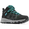 Image de Columbia Women's Peakfreak 2 Mid Outdry, Waterproof Mid Rise Trekking and Hiking Boots, Black/Teal, 6.5