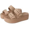 Image de Crocs Brooklyn Buckle Sabots à talon compensé pour femme, latte, 37/38 EU