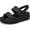 Image de Crocs Brooklyn Woven Upper LW Femme Sandal, Black/Black,