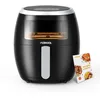 Image de Friteuse sans Huile Air Fryer Électrique à Air Chuad avec Livre de Recette 8L 1800W 8 Programmes XXL en Acier Inox Écran Tactile LED Fenêtre Visible sans BPA Chaleur à 360° Noir Acekool