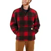 Image de Carhartt Veste en polaire pour homme - Coupe ample, Crabapple/Black Plaid, S