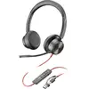 Image de HP Poly Blackwire 8225 On Ear headset Kabel Stereo Zwart Noise Cancelling Headset, Volumeregeling, Microfoon uitschakelbaar (mute)