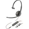 Image de HP Poly Blackwire C3215 Over Ear headset Kabel Mono Zwart Headset, Volumeregeling, Microfoon uitschakelbaar (mute) Computer