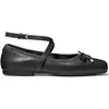 Image de Michael Kors Collette Wrap Ballet Shoe In Black Size: 36 | Ballerina Shoes Outlet | Dames | Zwart