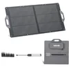 Image de VEVOR Panneau solaire pliable 100 W, panneau photovoltaïque monochrome portable avec sortie MC4, ports USB-A, type C, IP65 étanche pour centrales électriques, de camping, de randonnée