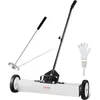 Image de VEVOR Balayeuse magnétique de 61 cm avec roues, capacité de 22,7 kg, avec outil de ramassage magnétique télescopique, poignée réglable, balai magnétique pour ramasser les clous et les vis, pour