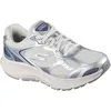 Image de Skechers Baskets Go Run Consistent 2.0 Volt pour femme, Cuir argenté avec bordure bleu marine, 36 EU