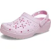 Image de Crocs Adult Classic Floral Cut Out Clog 39-40 EU Pink Milk