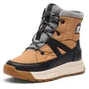 Image de Sorel Whitney 3 Mid Bottes tendance imperméables pour femme, Tawny Buff, noir, 39 EU, Tawny Buff Black, 39 EU