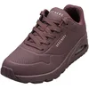Image de Skechers Uno Stand On Air baskets pour Femme, Burgundy Duraleather/Mesh, 41 EU