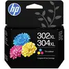 Image de HP Inktcartridge 302XL/304XL Origineel Single Cyaan, Geel, Magenta B7RT8AE