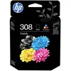 Image de HP Inktcartridge 308 Origineel 2-pack Cyaan, Geel, Magenta, Zwart 6L6S6UE