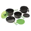 Image de Batterie de cuisine Optimus Terra Camp   Batterie de cuisine d'extérieur 7 pièces avec échangeur thermique, sac isotherme et revêtement antiadhésif | Pour 2 à 4 personnes | 1160 g | Ø 233 × 136 mm