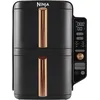 Image de Ninja Double Stack XL Air Fryer, Friteuse sans huile Verticale Double Tiroir 4 Niveaux de Cuisson, 2 Tiroirs, 2 Grilles, Capacité de 9,5 L, 6 Fonctions, 8 Portions, Pinces, Noir/Cuivre SL400EUCP