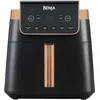 Image de Ninja Air Fryer MAX PRO, 6,2 L, Grand tiroir, rôtir, cuire au four, frire sans huile, familial, antiadhésif, panier/plaque croustillante compatibles lave-vaisselle, pinces, noir/cuivre, AF180EUCP