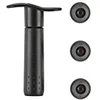 Image de Le Creuset Pompe à Vin en Plastique avec 3 Bouchons, WA 137, Noir Mat, 49200000008200