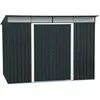 Image de Duramax Top Pent Roof Skylight Abri de jardin en métal 8 x 6 cm, fabriqué en acier galvanisé, toit renforcé, lucarne intégrée pour la lumière du soleil, abris à outils, anthracite